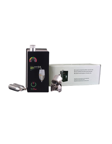 Minipack in standard presentation box with sparkling wine preservation accessories.